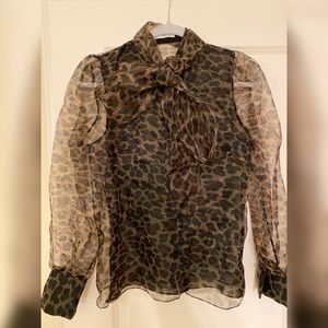 Zara Animal Print  Blouse size S